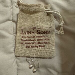 Silver Ball Drop Earrings